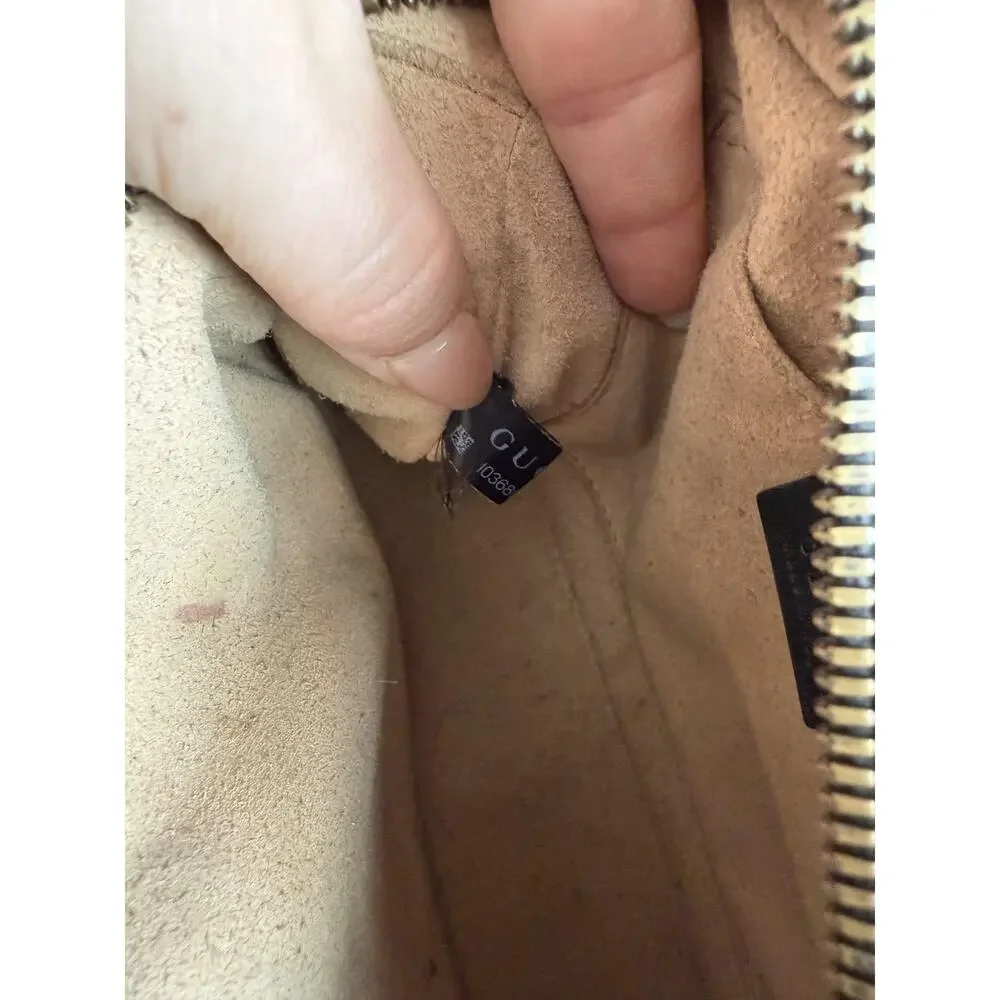 Gucci Crossbody Bag Womens Small Black Leather GG Marmont Camera Made In Italy - Picture 11 of 16